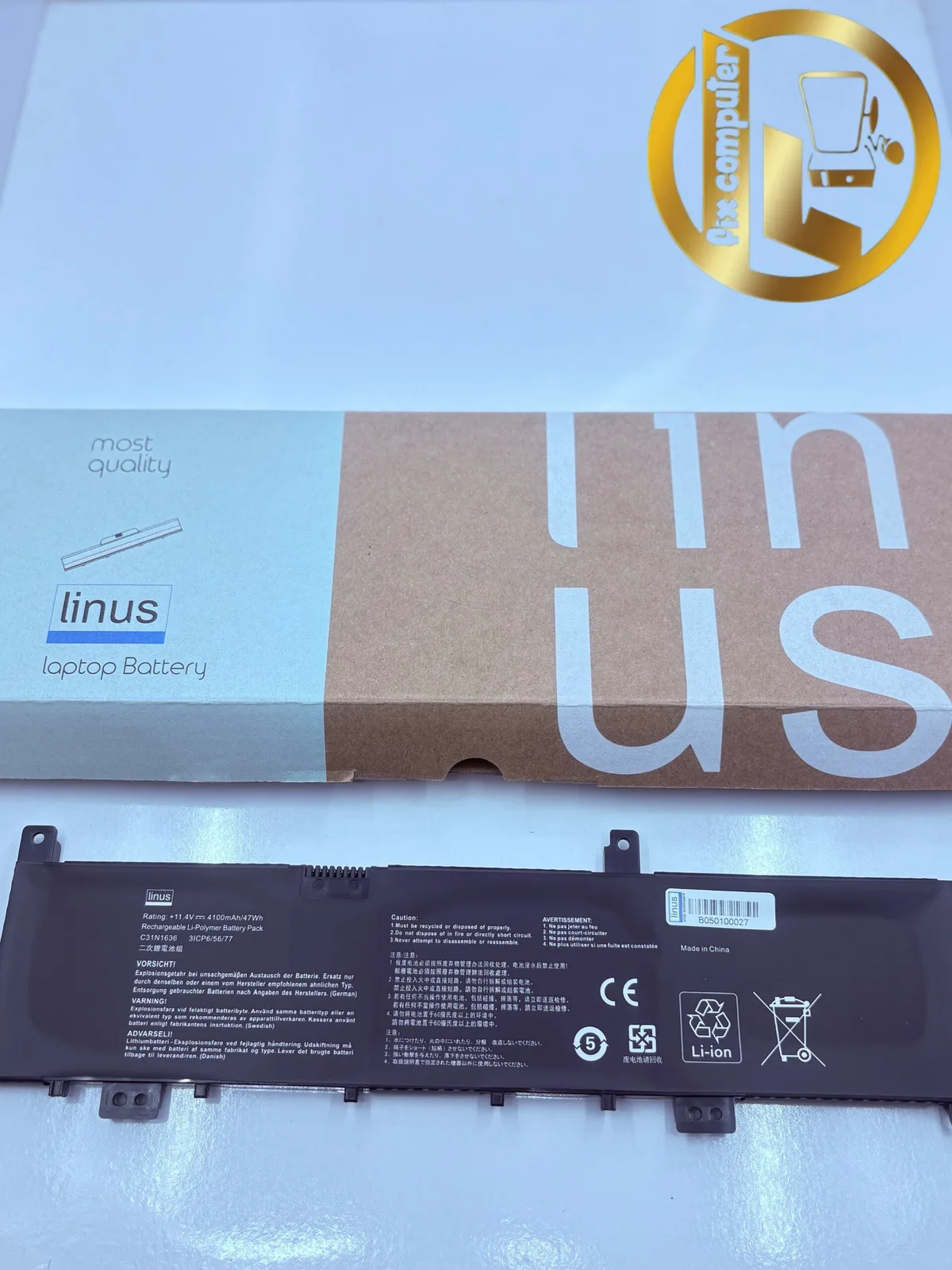 باتری ایسوس Battery Asus C31N1636 VivoBook Pro 15 N580V N580VD N580VN N580GD NX580V NX580VD X580V X580VD X580VN X580GD M580GD M580VD